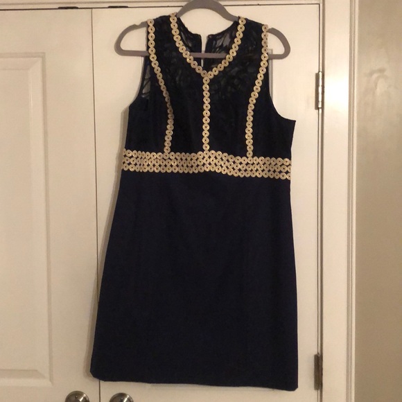 Lilly Pulitzer Dresses & Skirts - Lilly Pulitzer - navy  and gold  dress